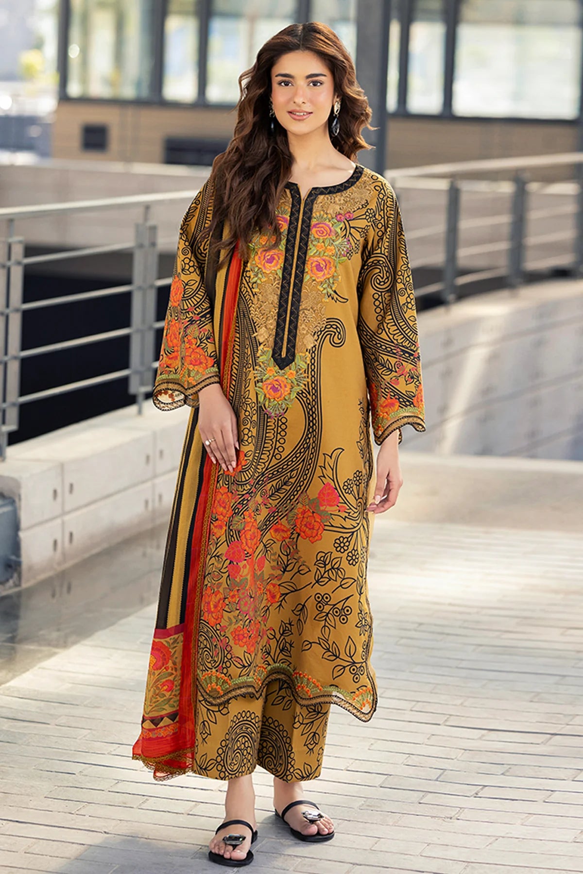 Charizma - Embroidered Unstitched 3 Pcs Lawn | AG6-01