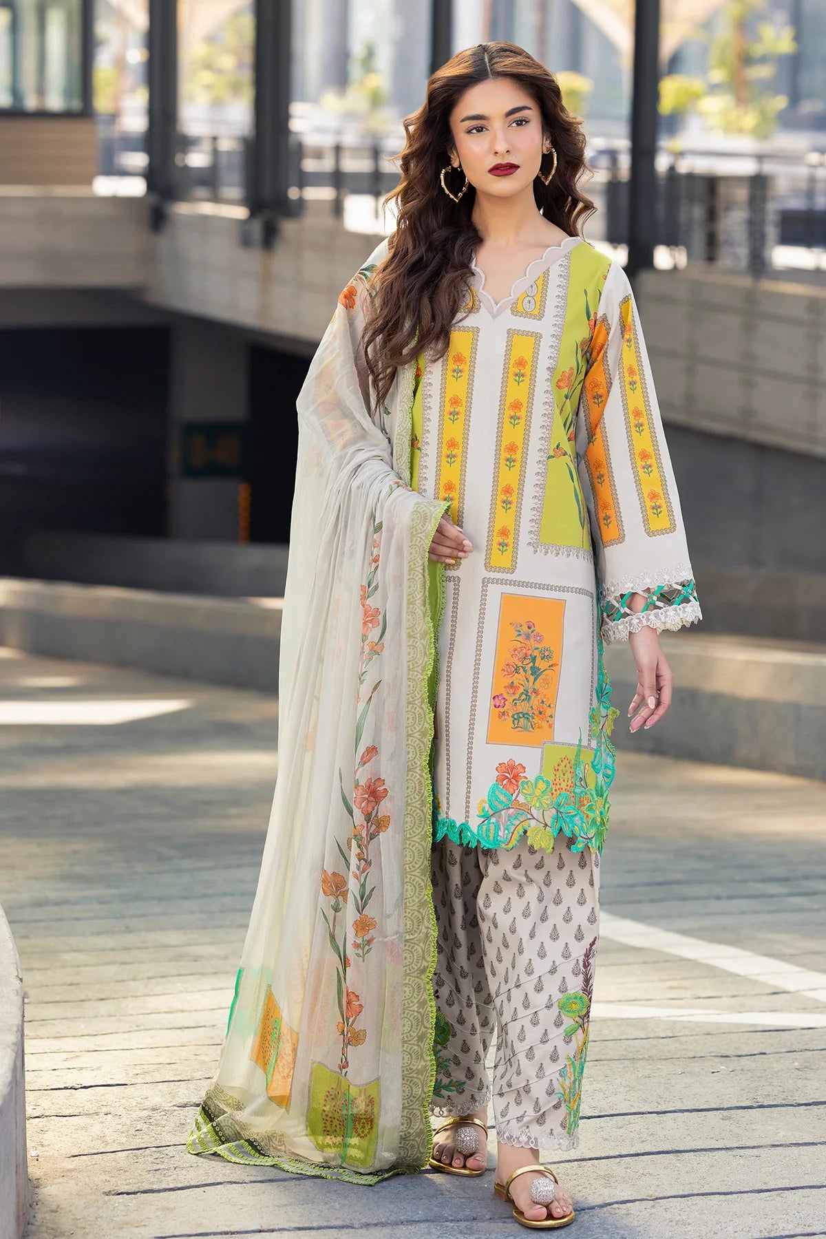 Charizma - Embroidered Unstitched 3 Pcs Lawn | AG6-04