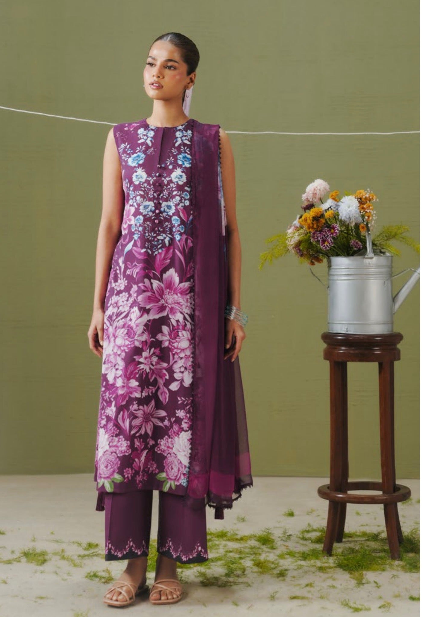 Coco Prints - Unstitched 3 Pcs | AERO-6B