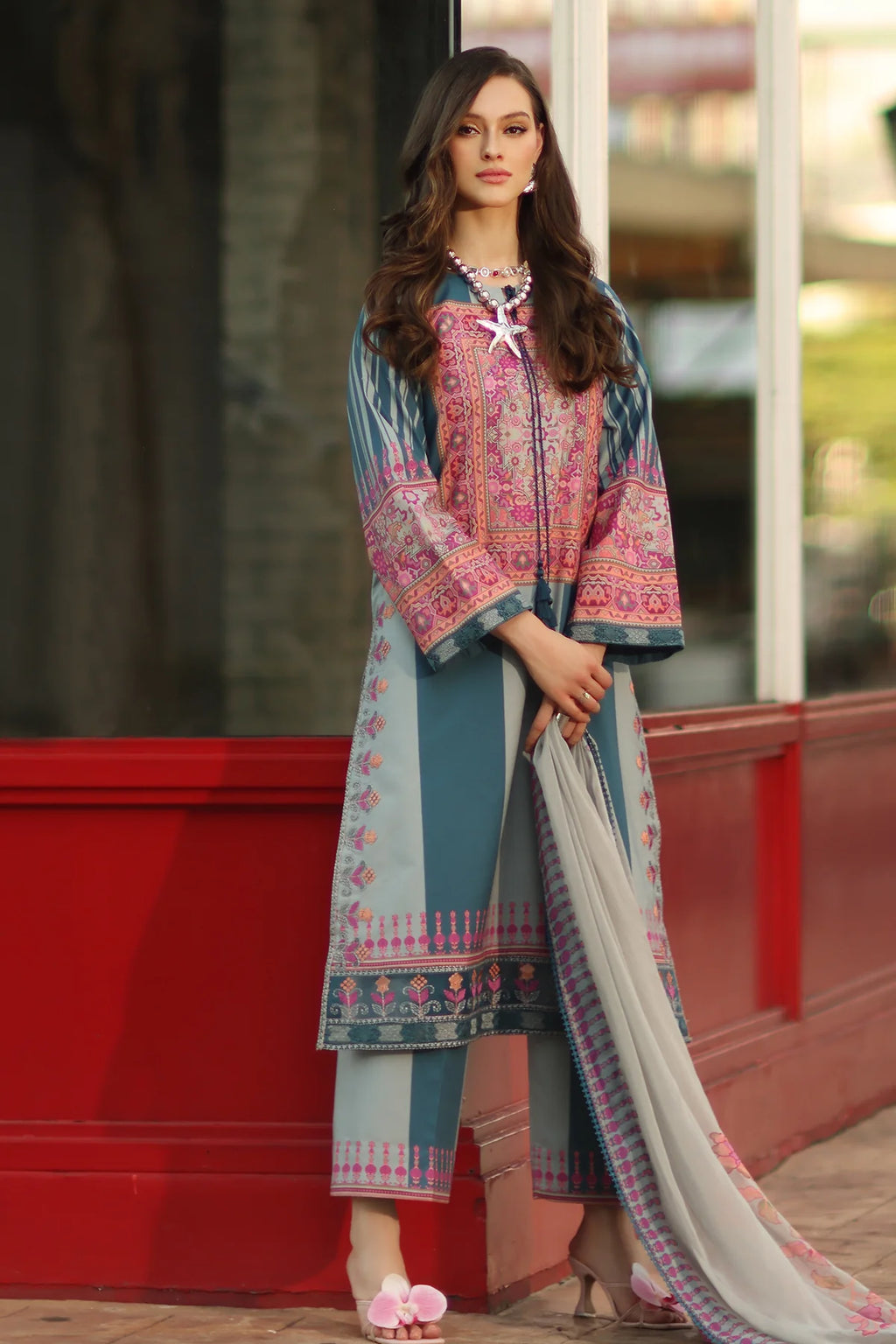 Charizma - Embroidered Unstitched 3 Pcs Lawn | AG6-09